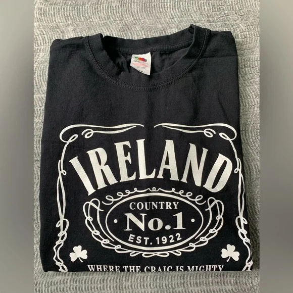 3/$10 Men Ireland Fruit of the Loom Shirt Sleeve Tee Shirt St Patrick Day LARGE - Picture 8 of 10
